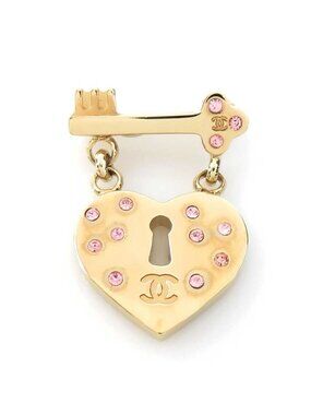 Chanel Brooch Heart Lock &